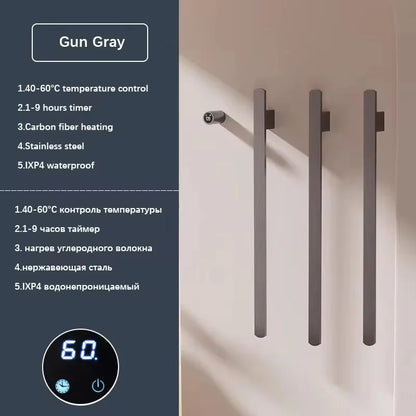 Bathroom Towel Warmer Hidden Wires Electric Heated Towel