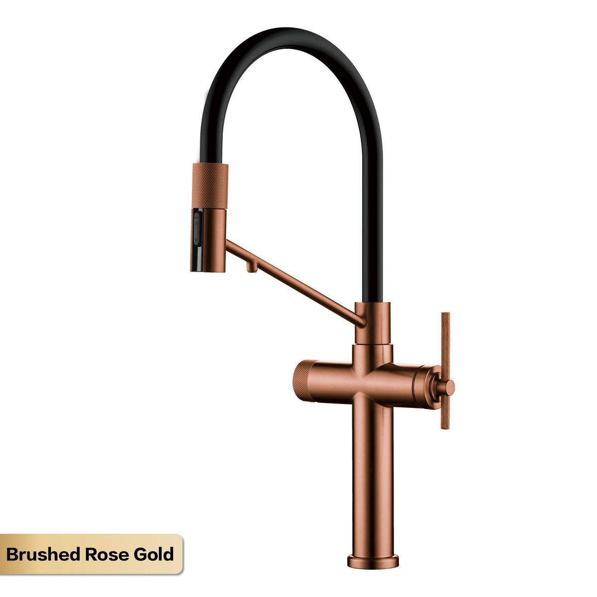 Modern Gun Grey Brass 3-In-1 Hole Faucet Separate