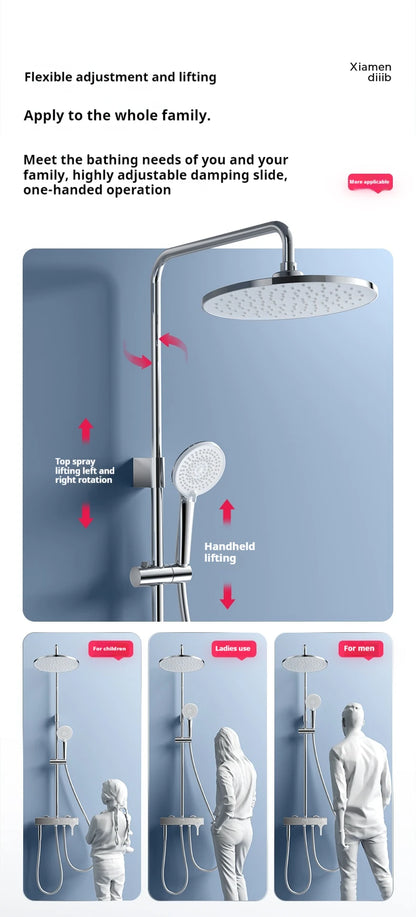 Diiib Large Panel Rain Shower Stainless Steel Combination