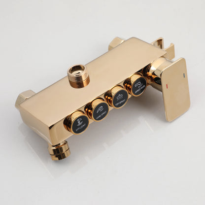 Zappo White Gold Digital Shower Brass Bathroom Fixture