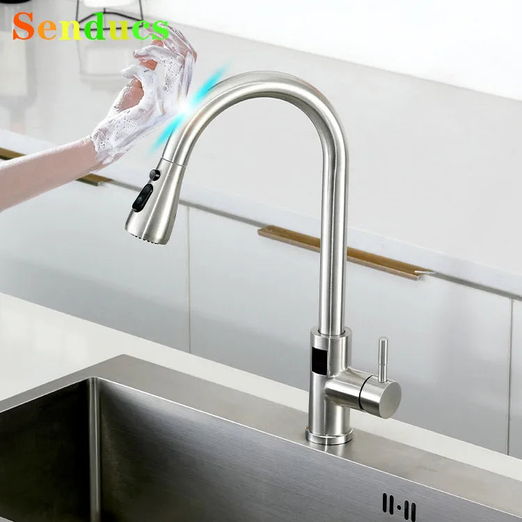 Smart Digital Touch On Faucets Stainless Steel Cold