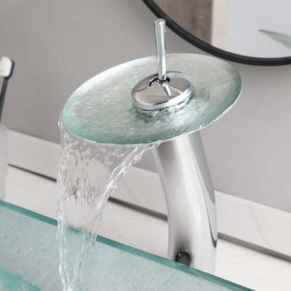 Kemaidi Big Tempered Glass Basin Sink Washbasin Bathroom