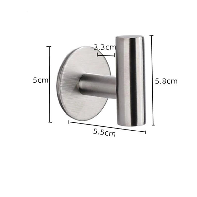 Aluminum Alloy Robe Hook Towel Hooks Self Adhesive