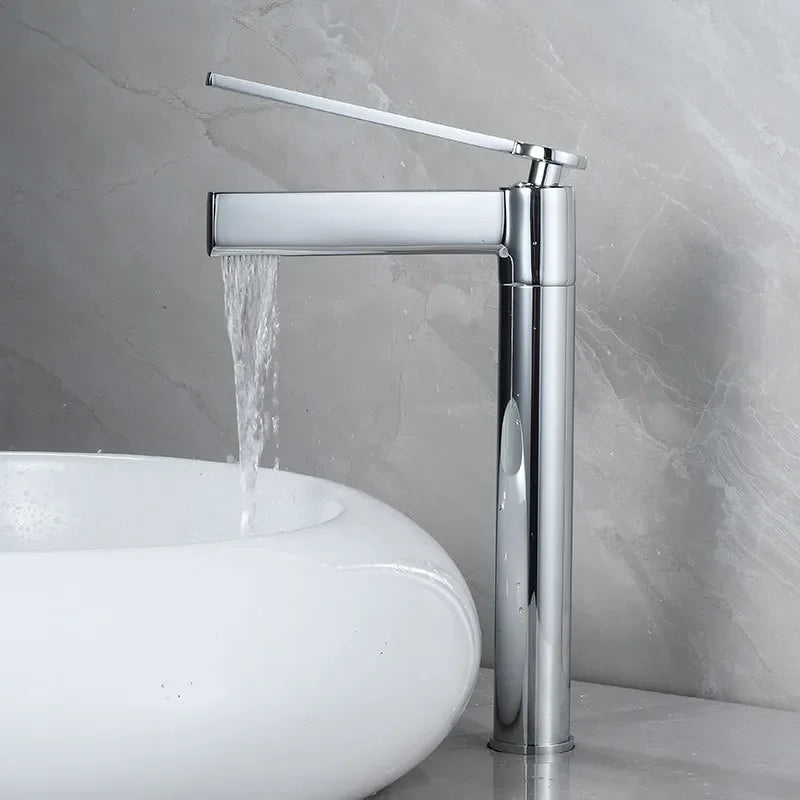 Basin Bathroom Sink Faucet Deck Mounted Cold Water