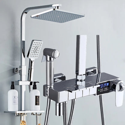 Gold Piano Digital Display Bathroom Shower Brass Bathroom
