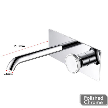 Brushed Gold Basin Faucet Recessed Control Switch Tap