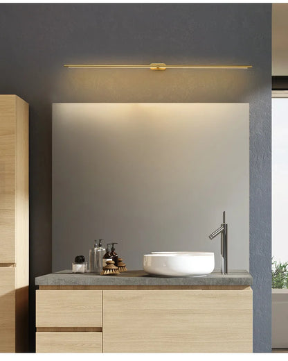 Nordic Slim Wall Sconce Lamp Bathroom Mirror Light