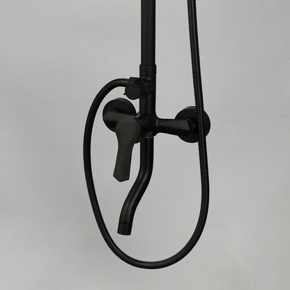 Kemaidi Matte Black Shower Wall Mounted Rainfall Shower
