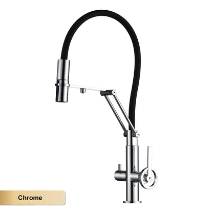 Gun Gray Brass Island Style Faucet Filtered Water