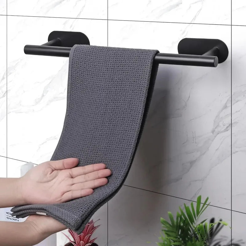 No Drilling Stainless Steel Towel Bar Paper Holder