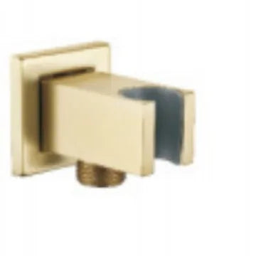 Wall-Mounted Shower Base Chrome Black Gold Square Hand-Held