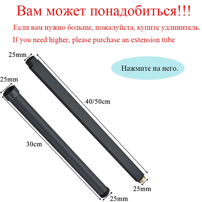 Black Smart Thermostatic Shower Faucet Bathroom Intelligent