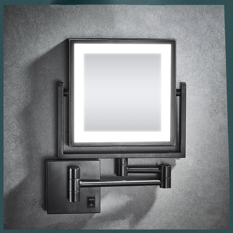 Led Bathroom Mirror 3x Magnifying Dual Arm Extendable