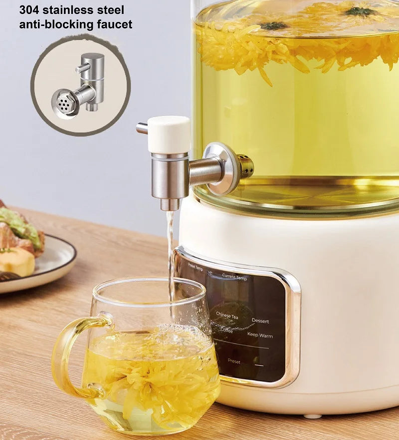110v/220v Electric Kettle Smart Tea Brewer Commercial Faucet