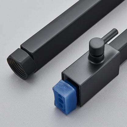 Black Brass Shower Faucet Sets Rainfall Bathtub Tap