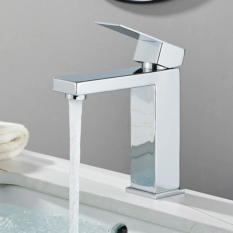 Stainless Steel Bathroom Faucet Deck Mount Basin Sink