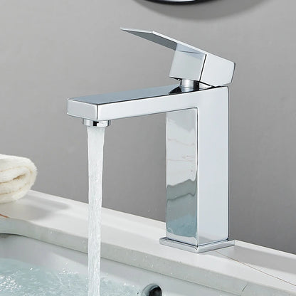 Stainless Steel Bathroom Faucet Deck Mount Basin Sink