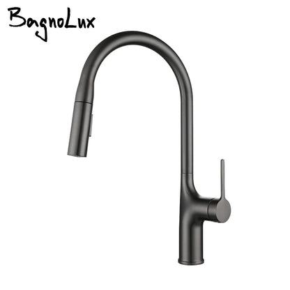 Deck Mounted Faucet Pull Out Mixer Tap Bagnolux