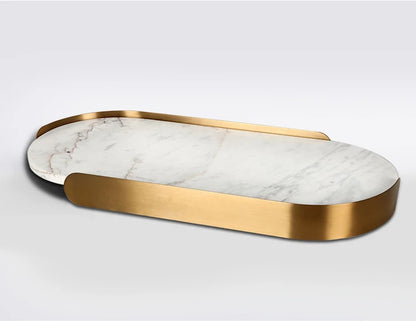 Scandinavian Decorative Natural Marble Tray Bathroom Luxury