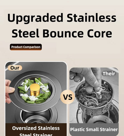 Universal Sink Strainer Stainless Steel Pop-Up Drain Plug