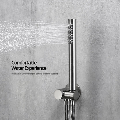 Handheld Bathroom Shower System Brushed Gold Cold Water