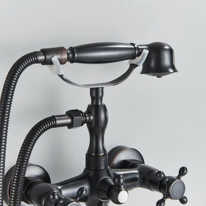 Antique Brass Bathtub Shower Faucet Bronzed Bath Shower