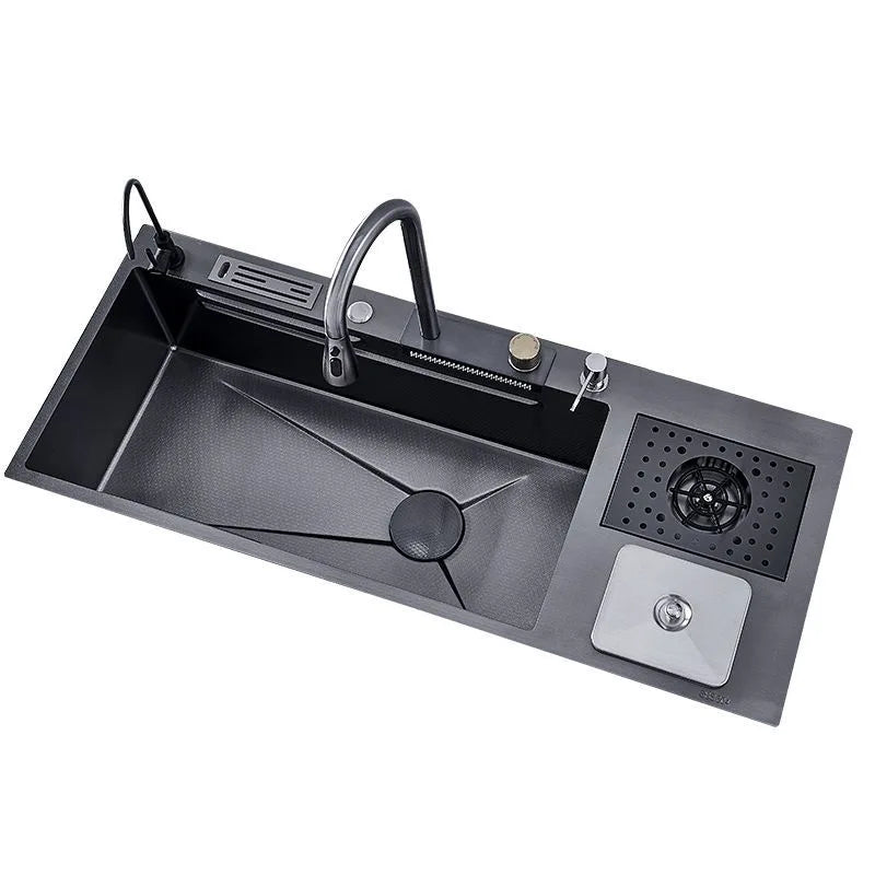 Flying Rainwaterfall Sink Stainless Steel Large Big Garbage