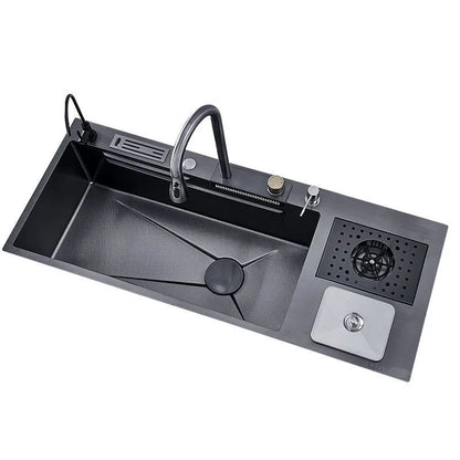 Flying Rainwaterfall Sink Stainless Steel Large Big Garbage
