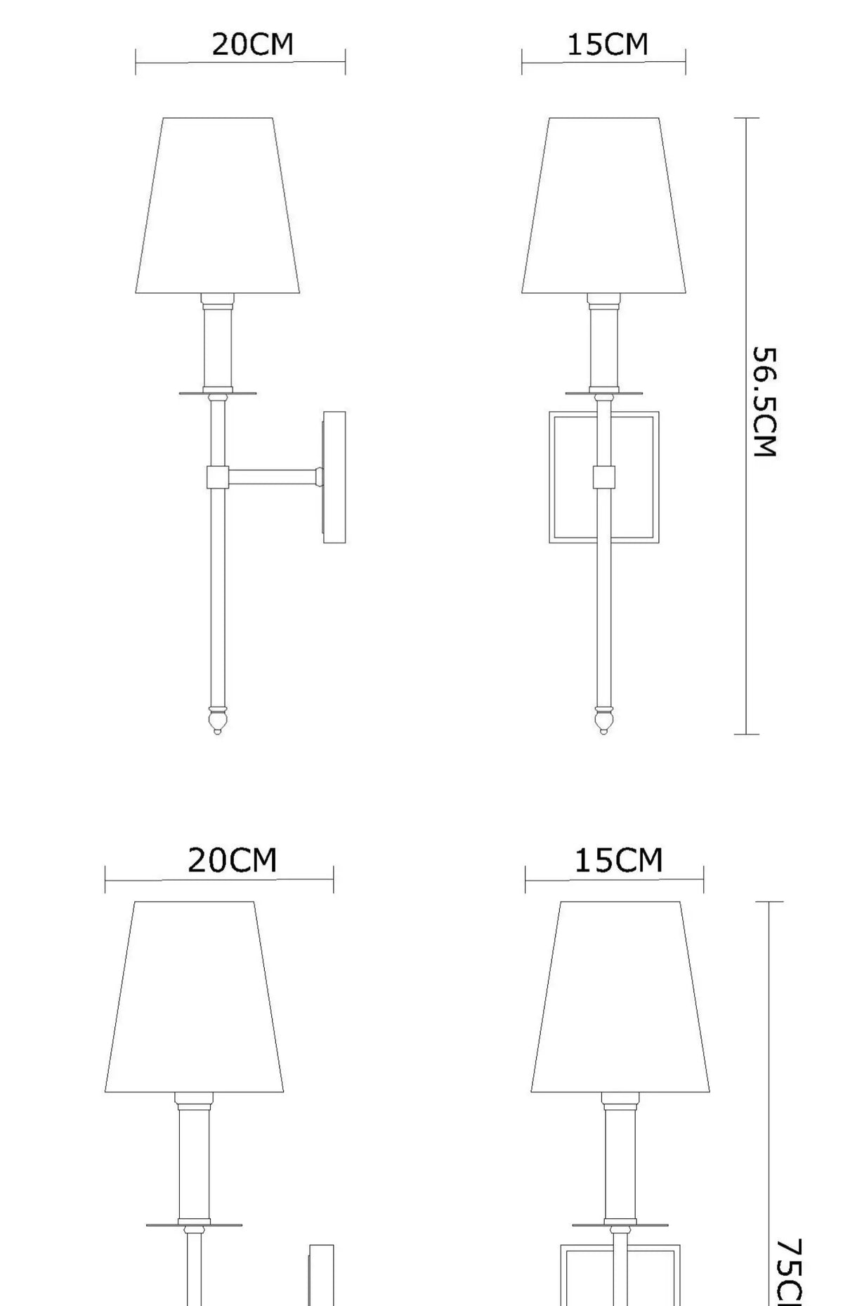 Modern Simple Long Pole Wall Lamp Minimalist Nordic