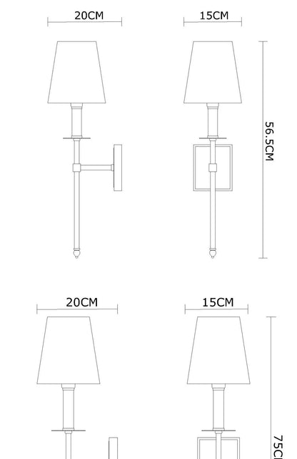 Modern Simple Long Pole Wall Lamp Minimalist Nordic