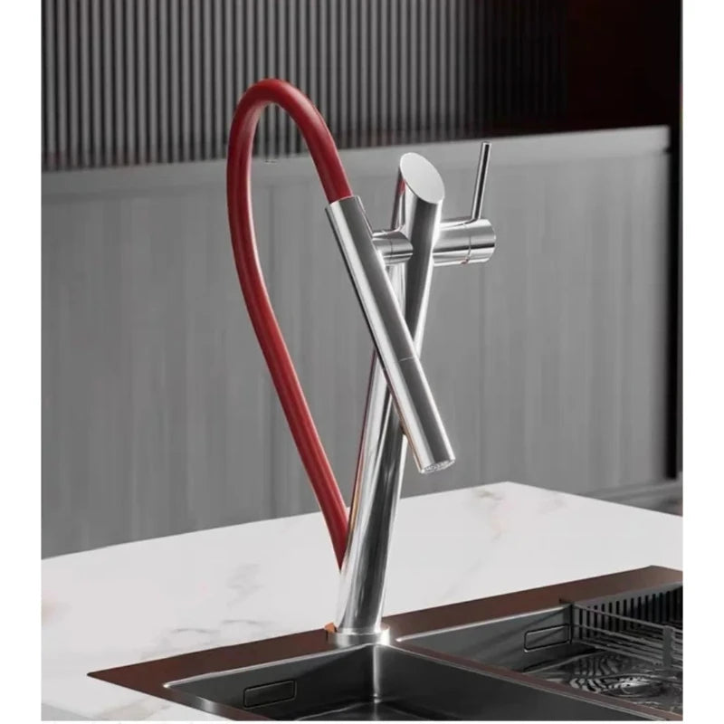 Stainless Steel Black Red Magnetic Faucet Vegetable Basin