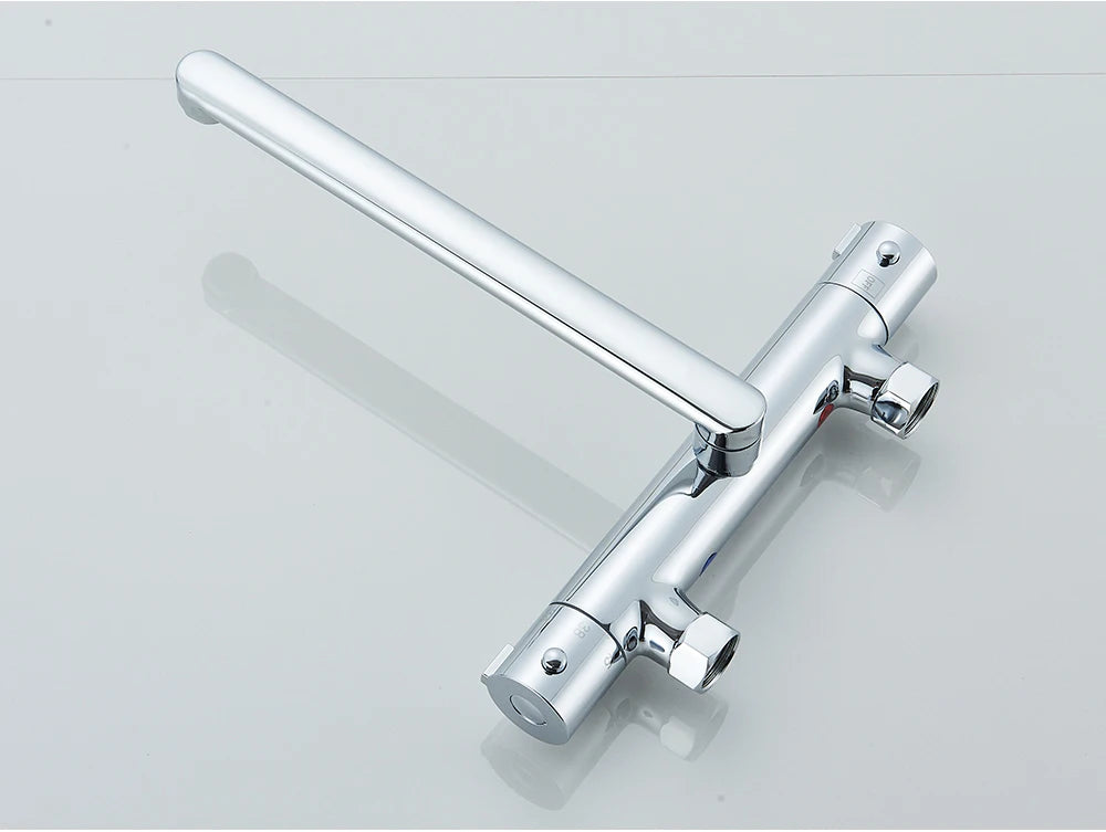 Chrome Black Bathtub Faucet Wall Mounted Thermostatic Shower