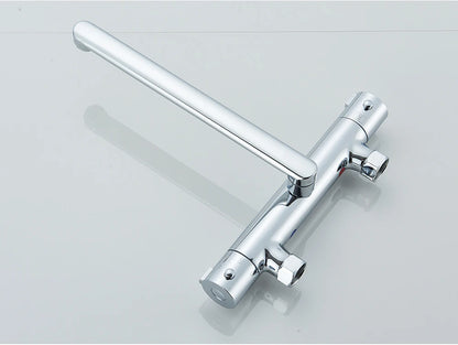 Chrome Black Bathtub Faucet Wall Mounted Thermostatic Shower