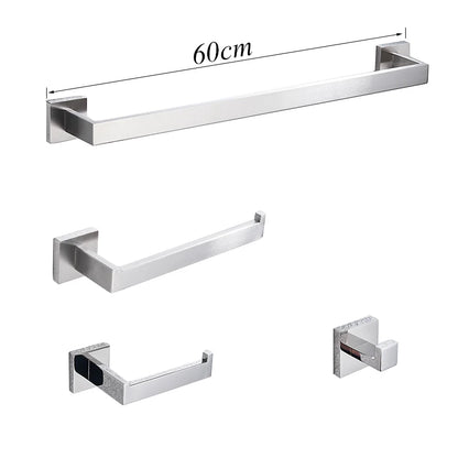 Chrome Stainless Steel Bathroom Hardware Bathrobe Shelf 40cm