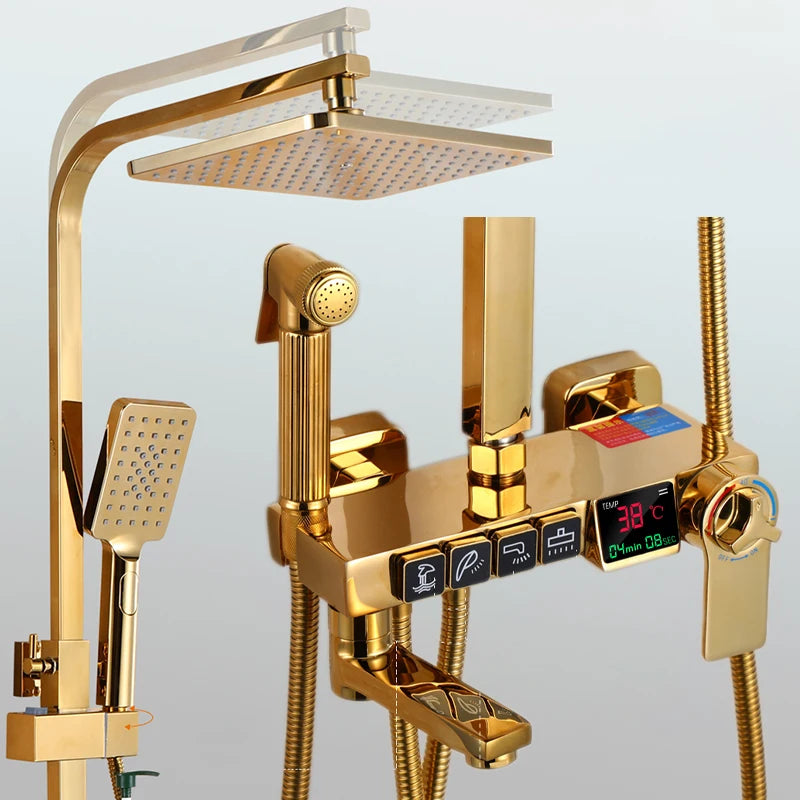 Sdsn Thermostatic Digital Bathroom Shower System Inch Rainfall