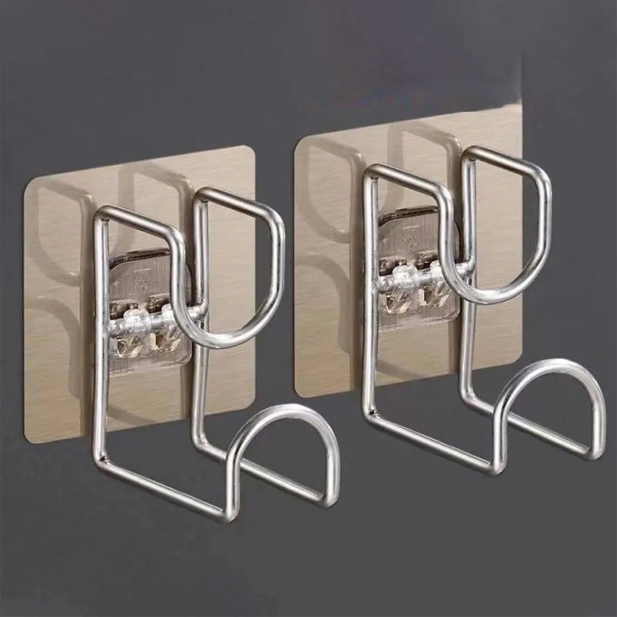 1/2/4/6pcs Stainless Steel Washbasin Hook Punch-Free Bathroom
