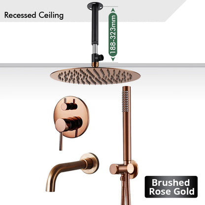 Bathroom Faucet Shower Mixer Tap Spout Black Solid