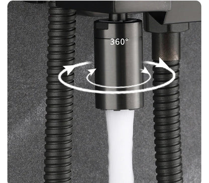 Piano Digital Display Thermostatic Bathroom Shower Cold Brass