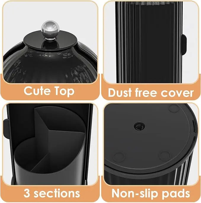 Rotating Dustproof Toothbrush Holder Organizer 360 Swivel
