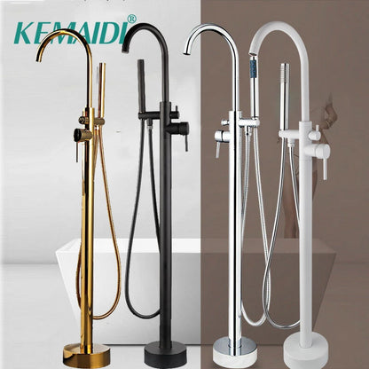 Kemaidi Golden Plated Bathtub Filler Shower Roman Tub