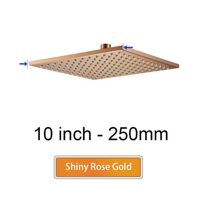 Brass Square Rain Shower Head Quality Bathroom Bath