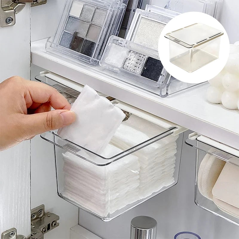 Transparent Bathroom Cotton Stick Makeup Cotton Bathroom Pull-Out