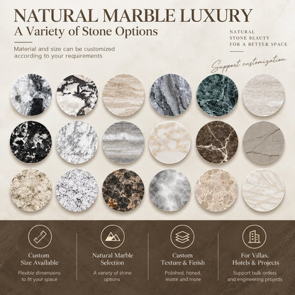 Any Size Custom Luxury Natural Stone Bathroom Vanity