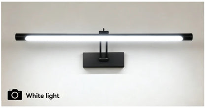 Modern Led Mirror Light Minimalist Black Metal Adjustable
