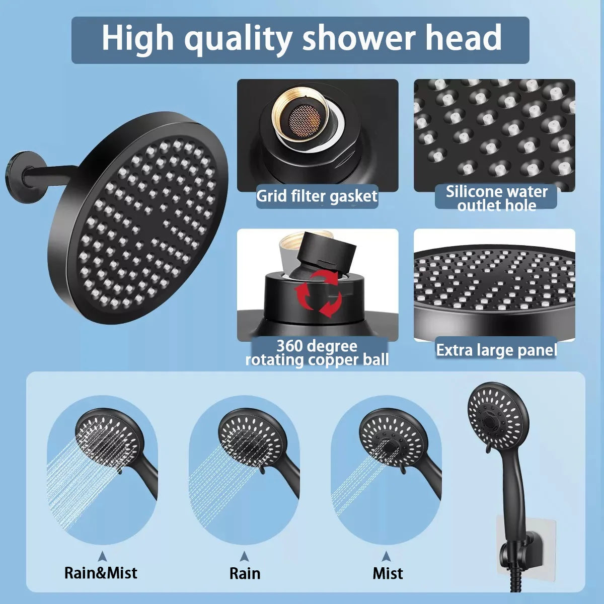 Bathroom Shower System Two-In-One Shower Handheld Shower Head