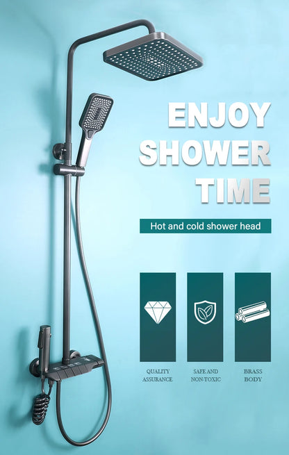 Gold Piano Bathroom Shower System Quality Aluminum Bathroom