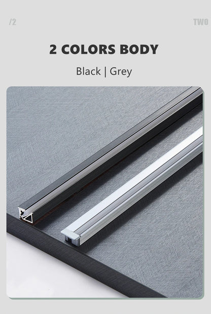 Ultra-Thin Hidden Recessed Cabinet Bar Light 45 Degree