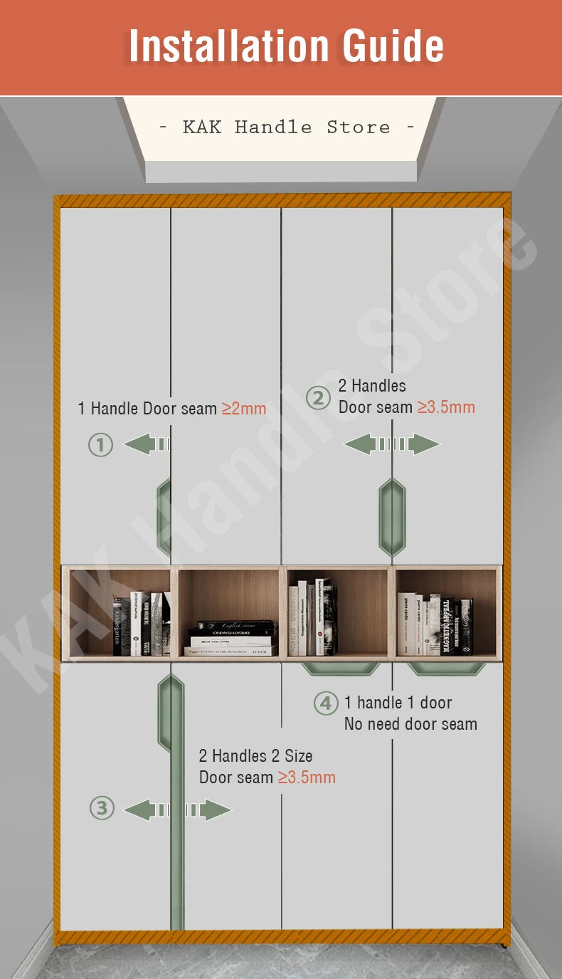 Kak Recessed Cabinet Handles Black Hidden Sliding Door