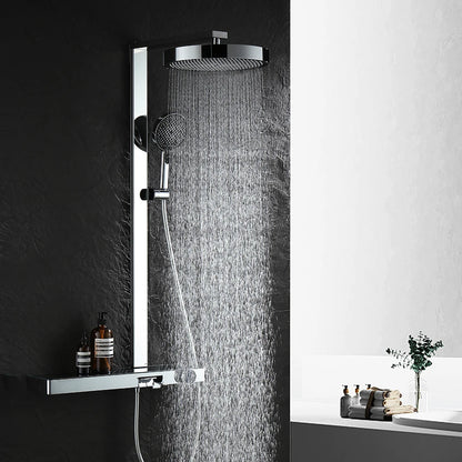 Chrome Digital Piano Bathroom Shower 12 Inch Round
