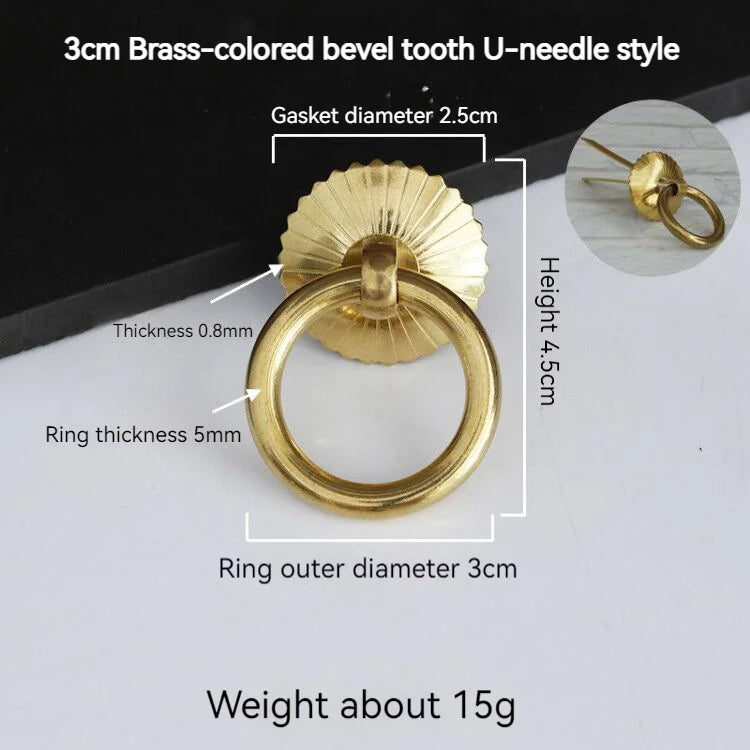 Chinese Medicine Cabinet Circular Ring Tea Can Pull